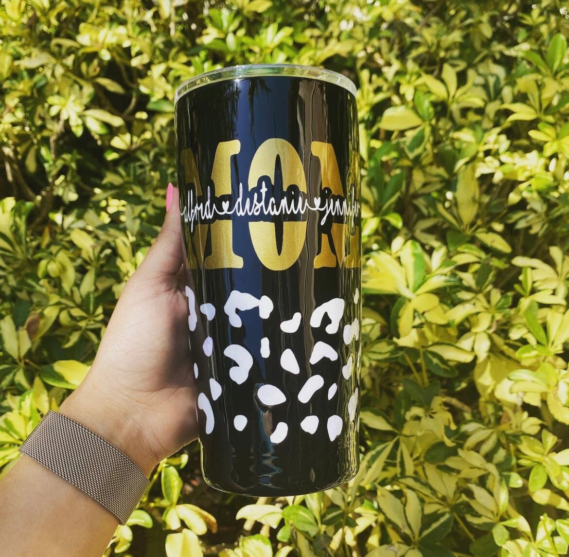 Leopard Mom Tumbler Stainless Steel Tumbler Personalize It By Belle
