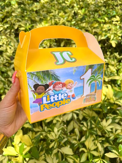 Little People Party Favor Boxes Party Supplies Personalize It By Belle