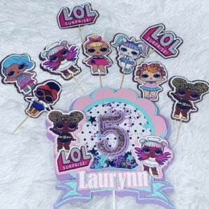 LOL Cake Topper Set Party Supplies Personalize It By Belle, LLC