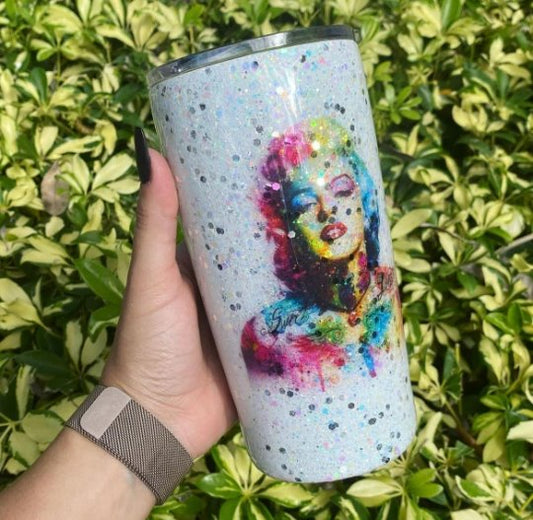 Marilyn Monroe Glow Tumbler Stainless Steel Tumbler Personalize It By Belle