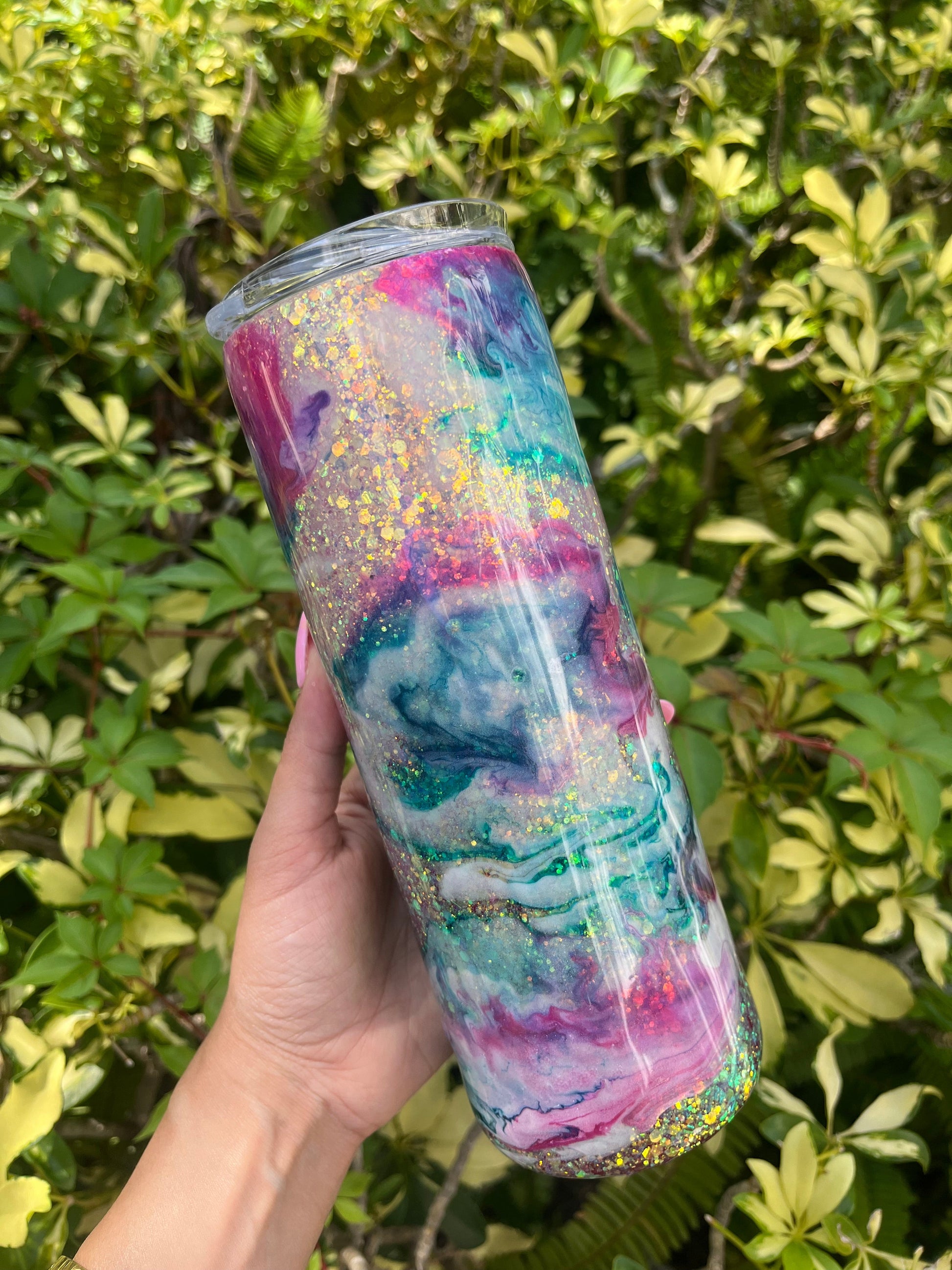 Mermaid Vibe Alcohol Ink Sparkle Personalize It By Bel