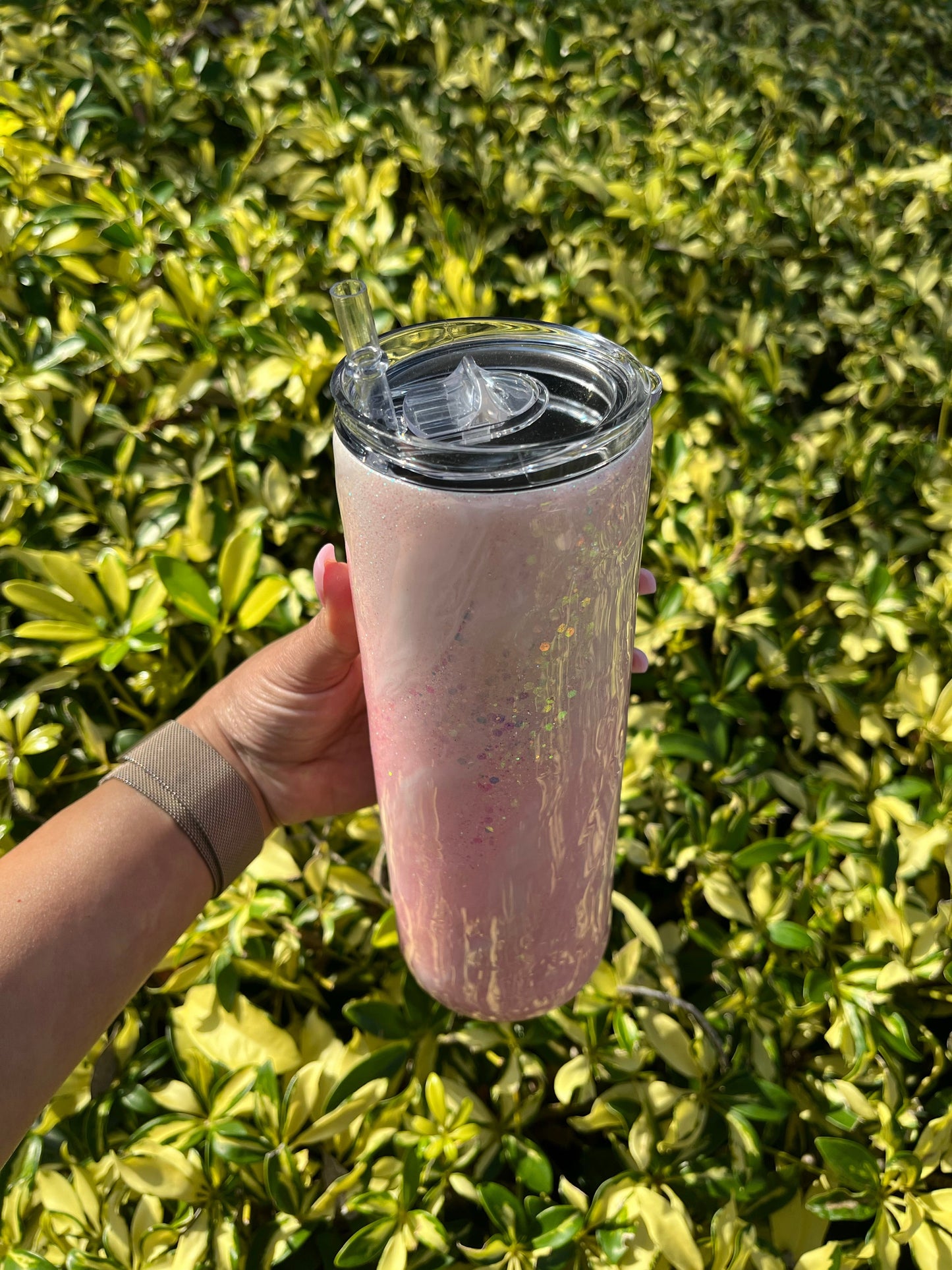 Milky Way Blush Tumbler Stainless Steel Tumbler Personalize It By Belle, LLC