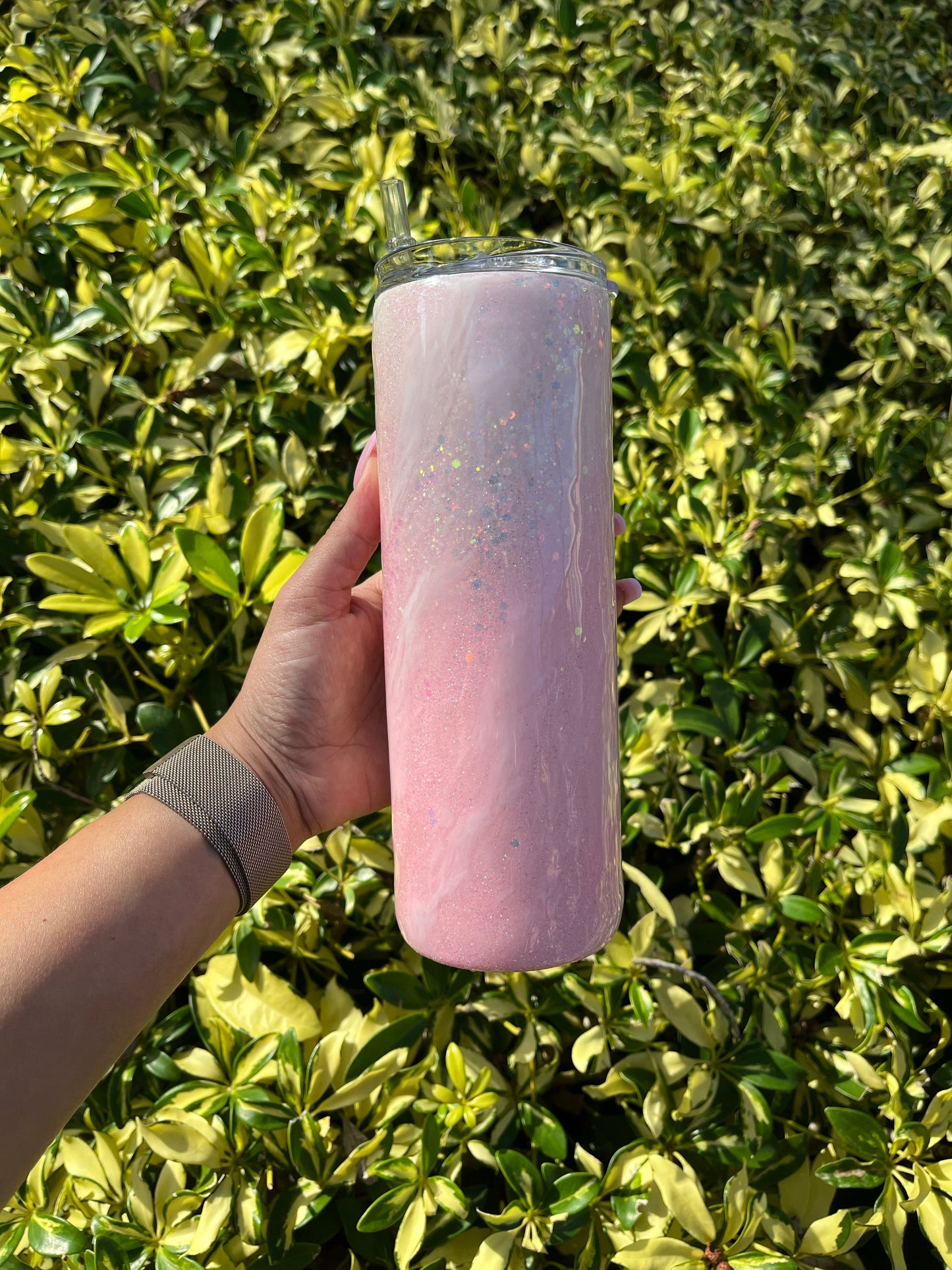 Milky Way Blush Tumbler Stainless Steel Tumbler Personalize It By Belle, LLC