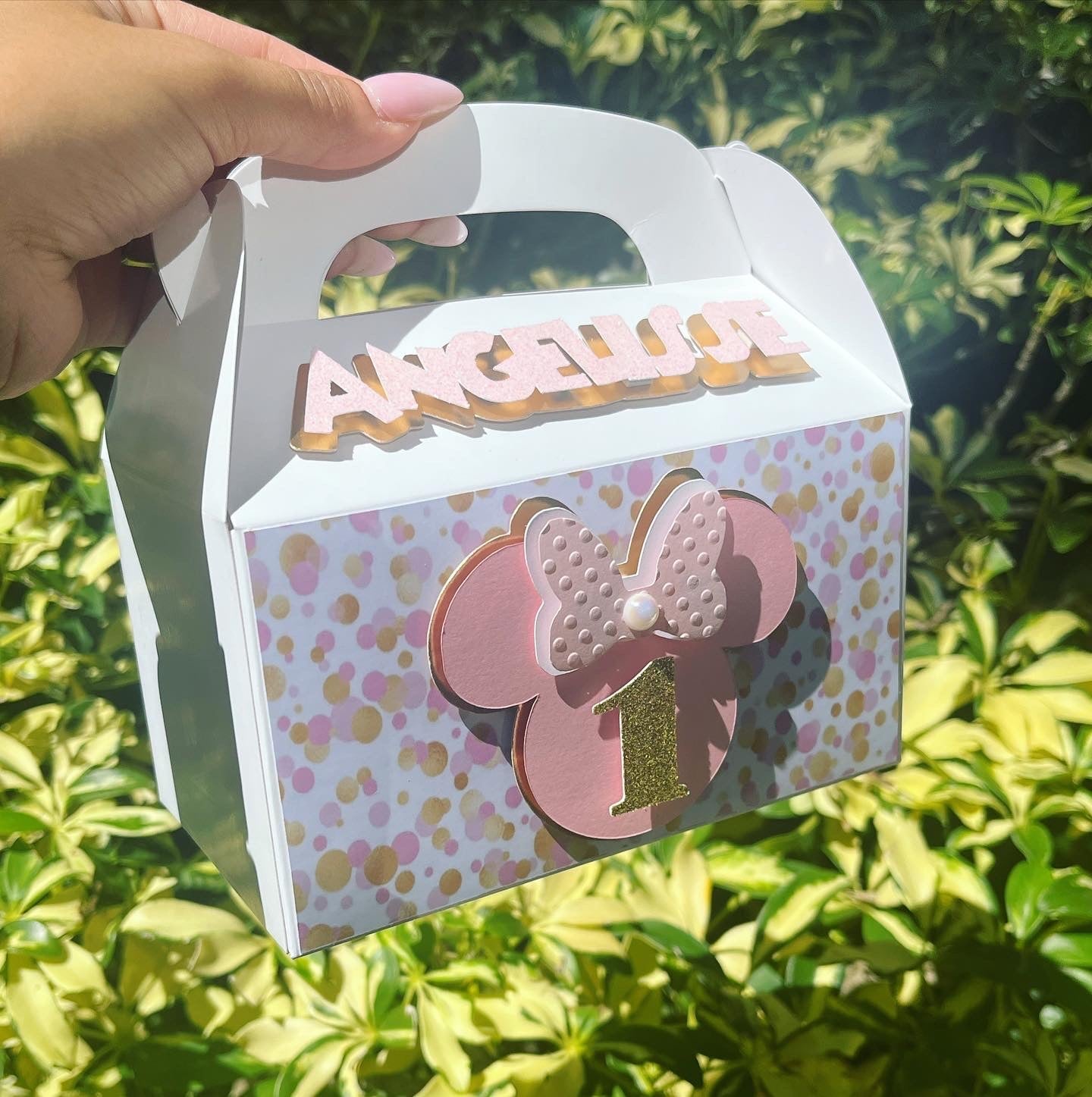 Minnie Mouse Full Size Blush Treat Boxes Party Supplies Personalize It By Belle