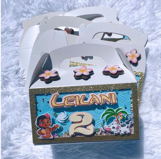 MOANA Party Treat Favor Boxes Party Supplies Personalize It By Belle