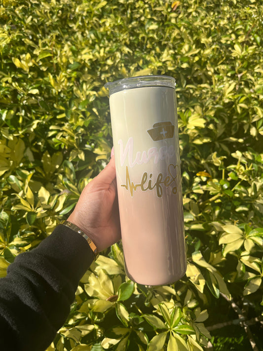Nurse Life Tumbler Stainless Steel Tumbler Personalize It By Belle, LLC