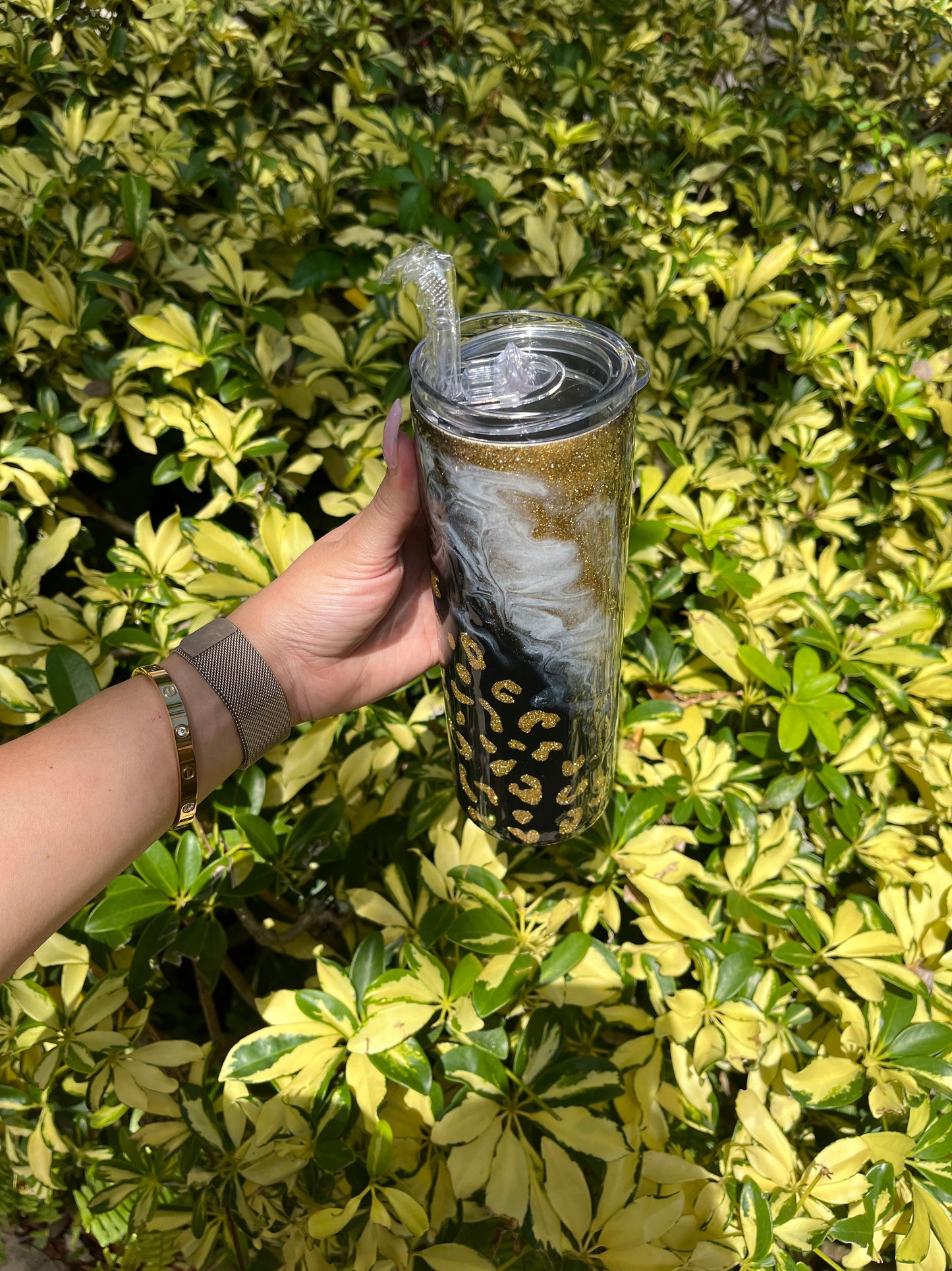 Oro Leopard Tumbler Tumblers Personalize It By Belle, LLC