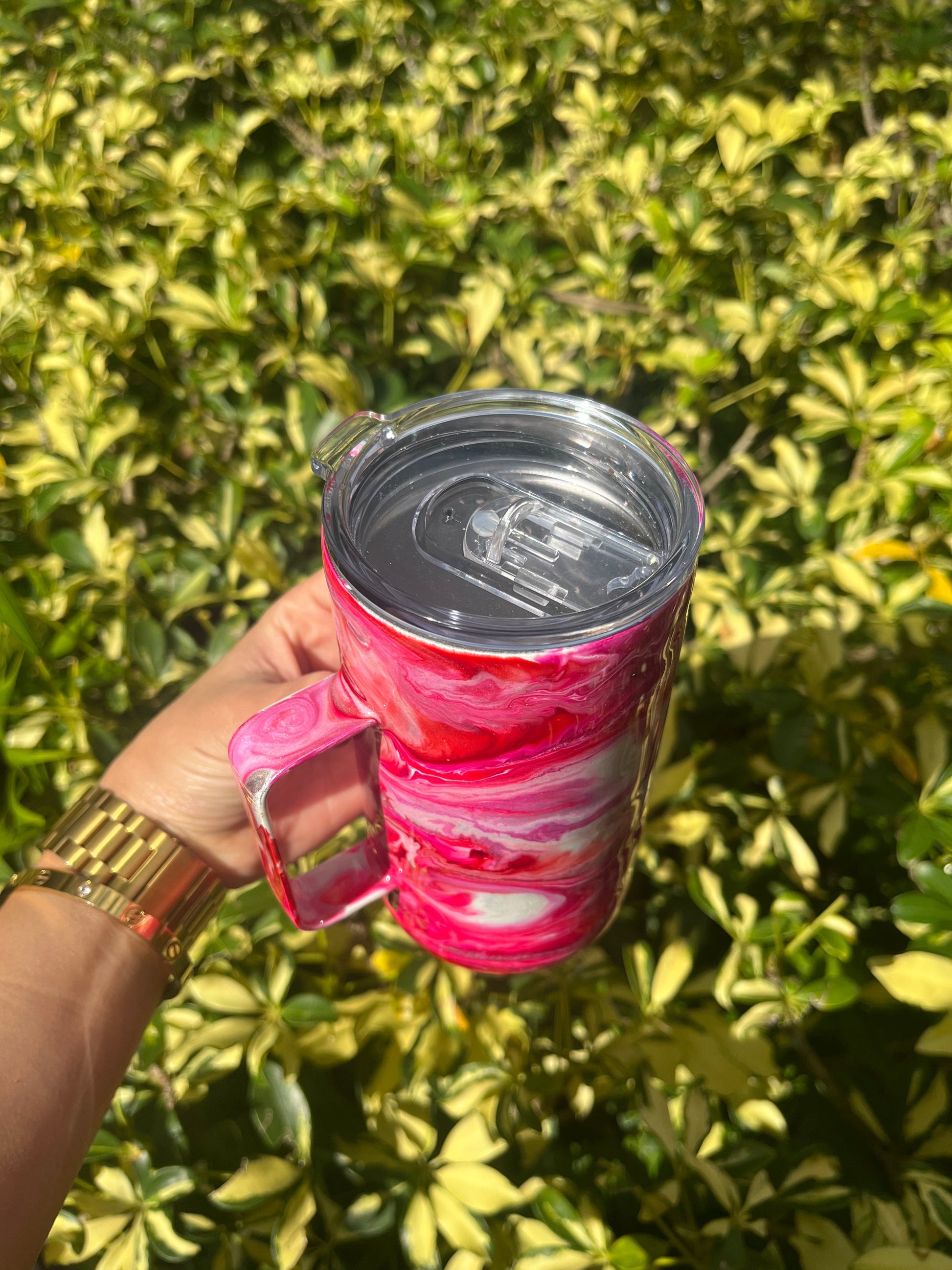 Pink Marble Tumbler Stainless Steel Tumbler Personalize It By Belle