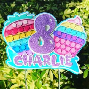 Pop It 3D Cake Topper Party Supplies Personalize It By Belle