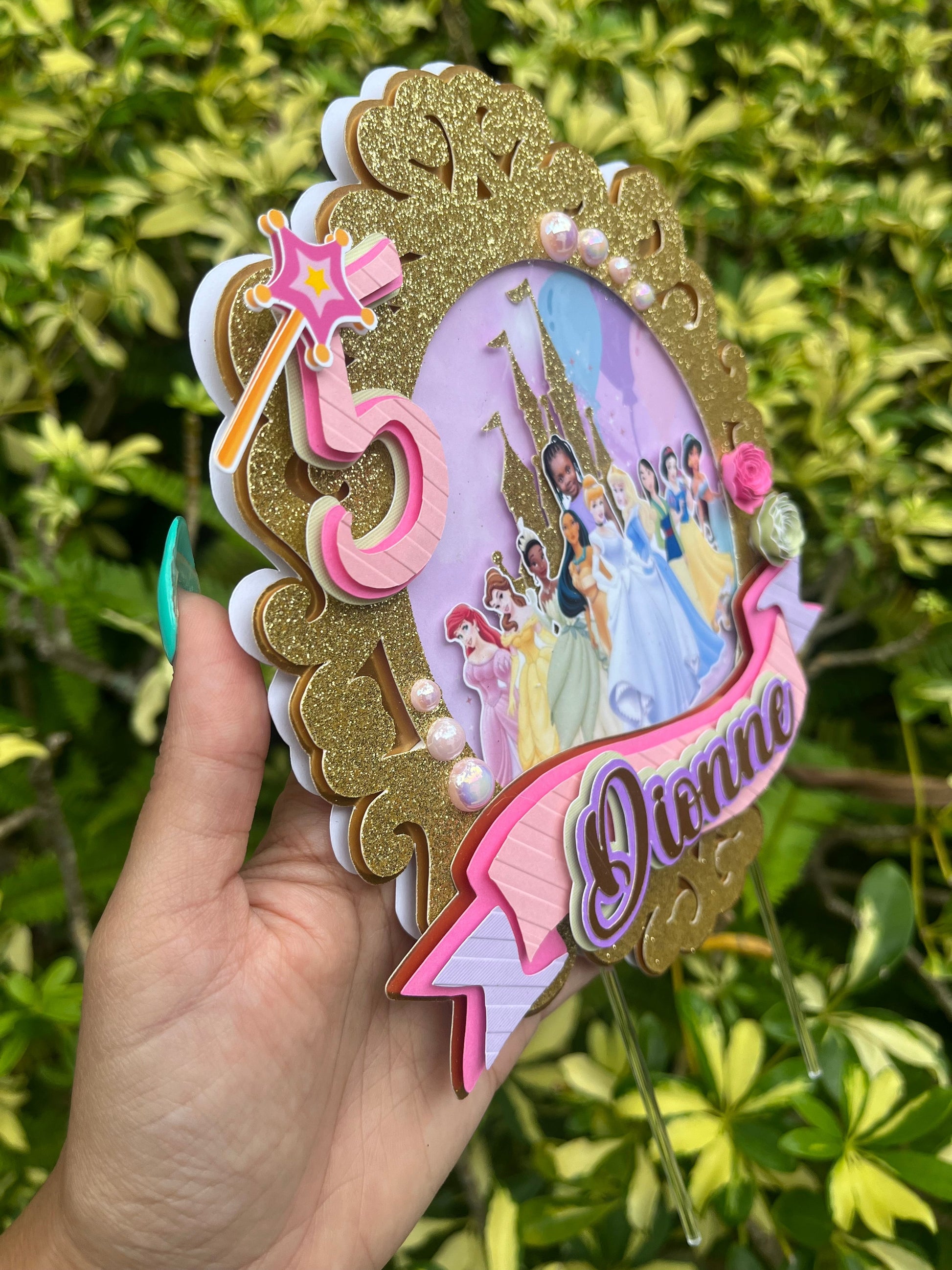 Princess 3D Cake Topper Party Supplies Personalize It By Bel