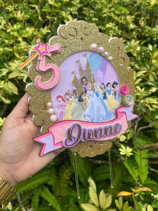 Princess 3D Cake Topper Party Supplies Personalize It By Bel