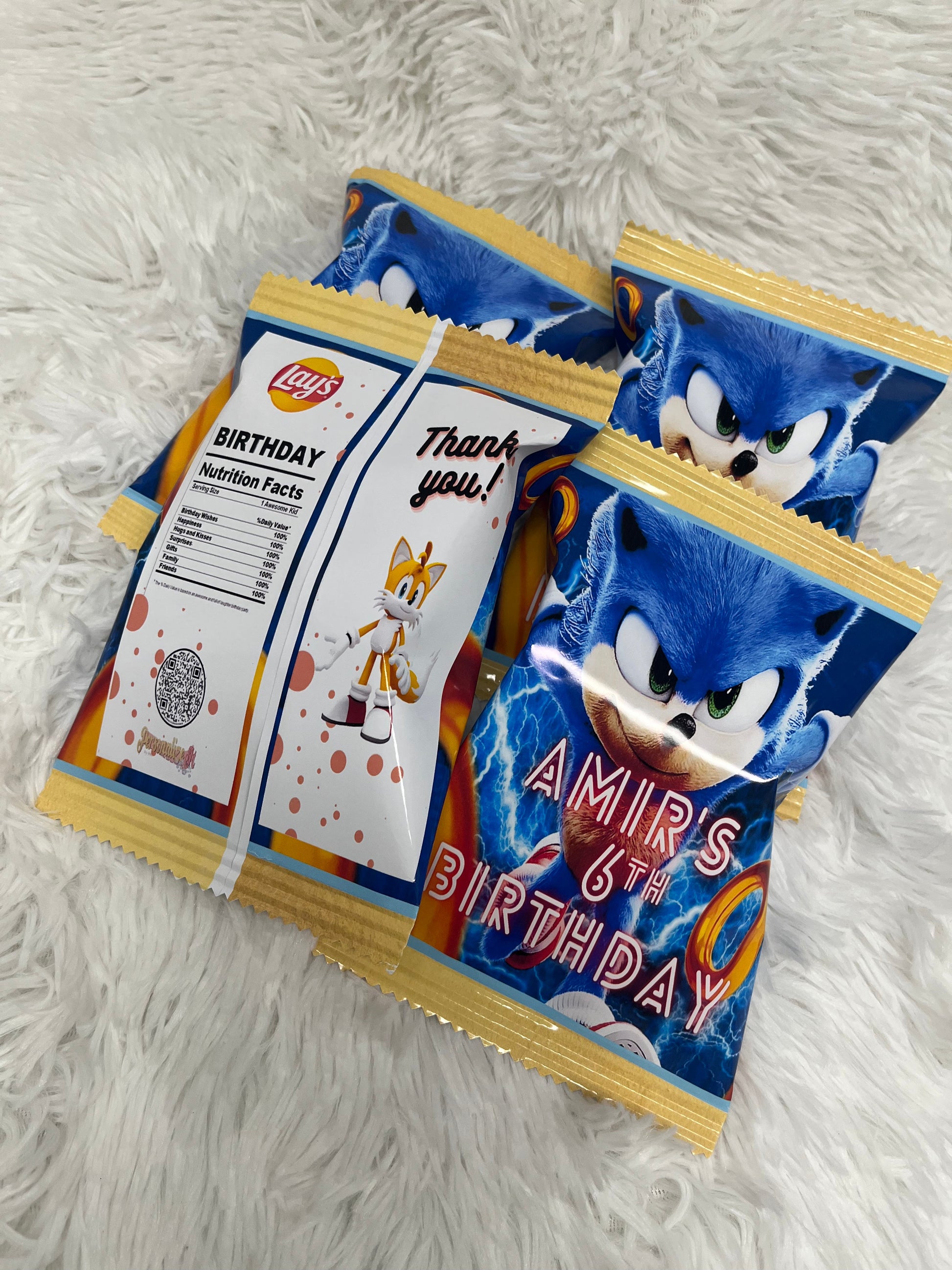 Sonic Party Chip Bags (12) Party Supplies Personalize It By Belle