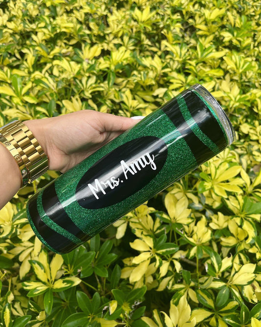 Sparkle Crayon Tumbler Stainless Steel Tumbler Personalize It By Belle, LLC