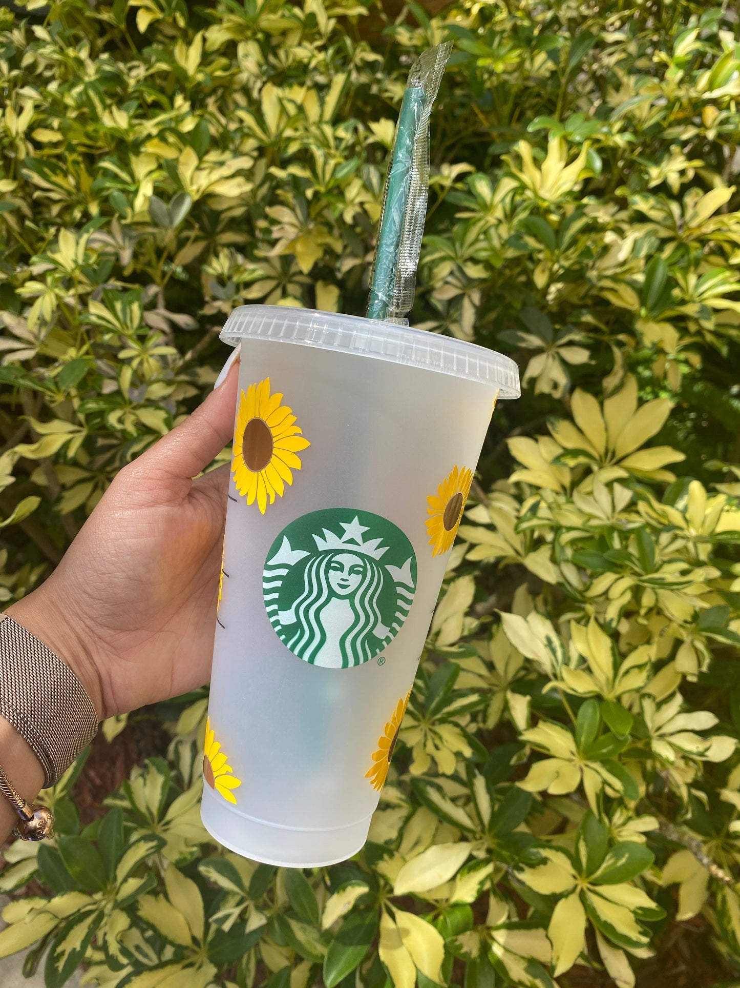 Starbucks Sunflower Tumbler Plastic Tumbler Personalize It By Belle