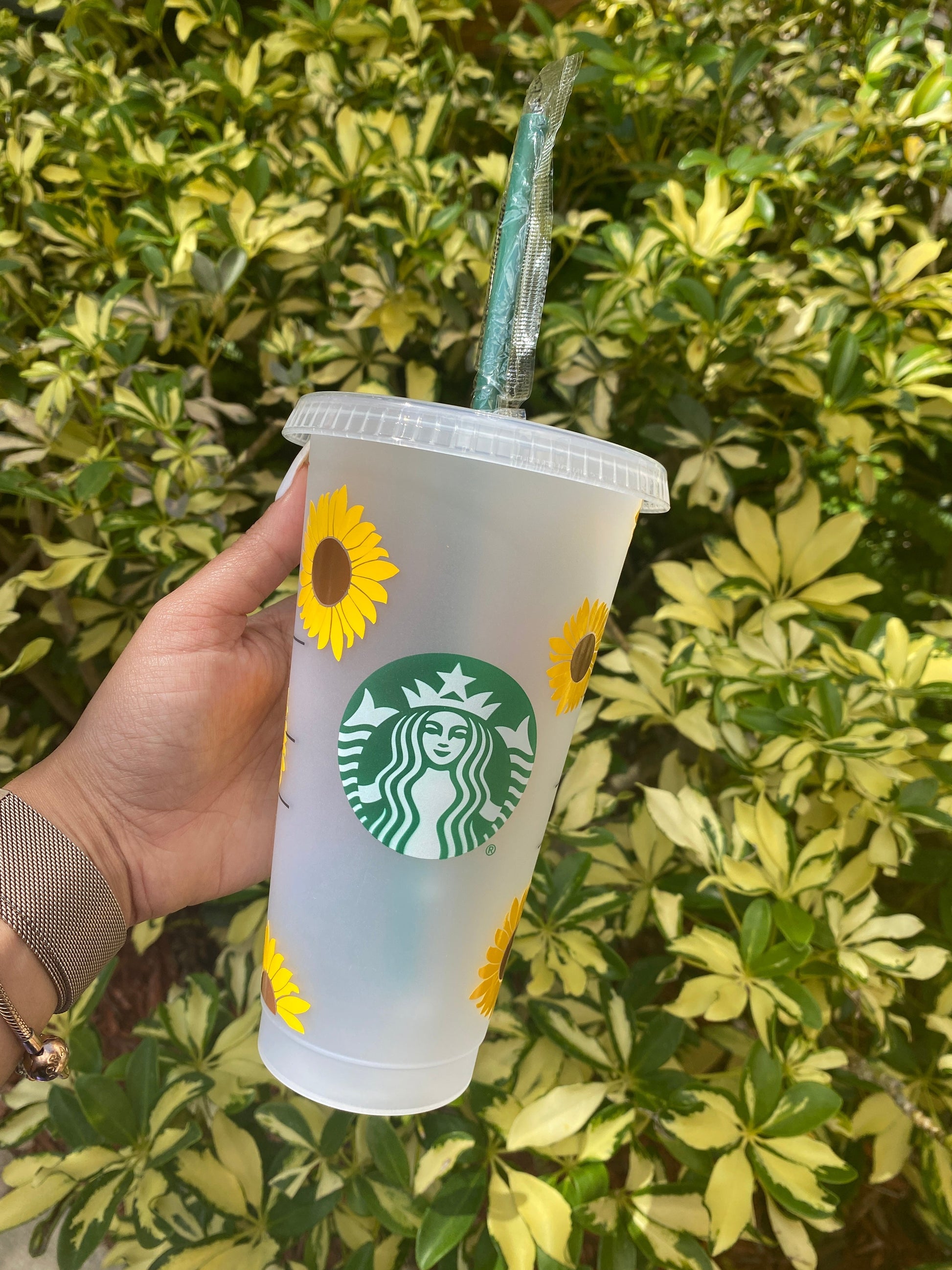 Starbucks Sunflower Tumbler Plastic Tumbler Personalize It By Belle