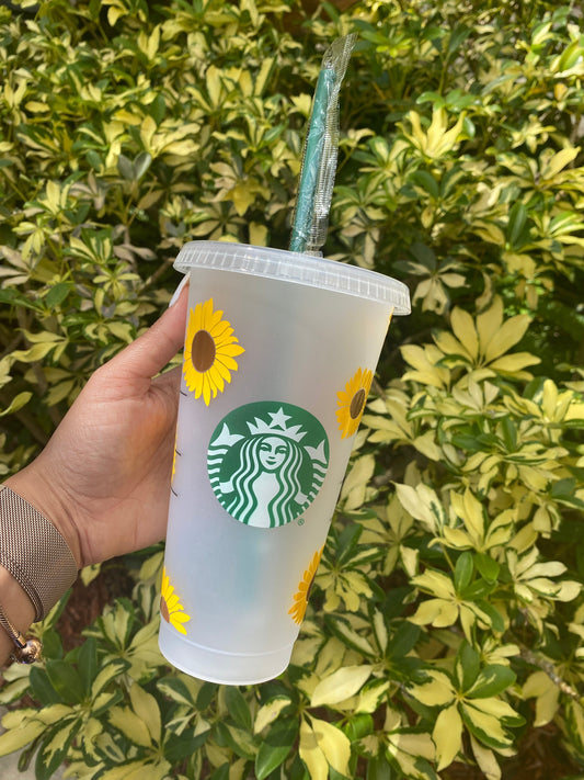 Starbucks Sunflower Tumbler Plastic Tumbler Personalize It By Belle