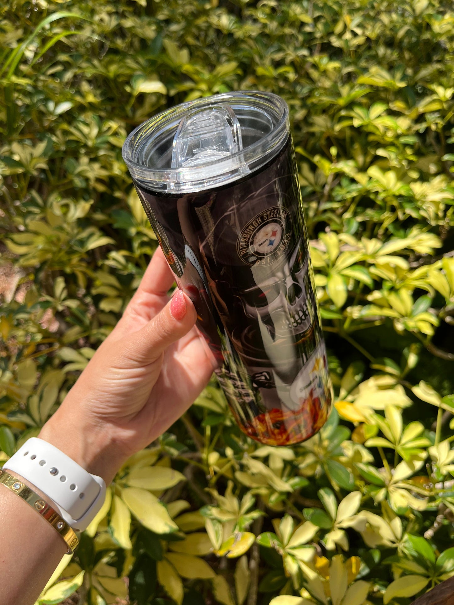 Steelers Fire Tumbler Stainless Steel Tumbler Personalize It By Belle