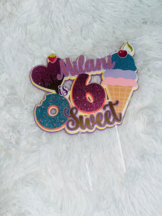 Sweet Ice Cream Light-Up 3D Cake Topper Party Supplies Personalize It By Belle