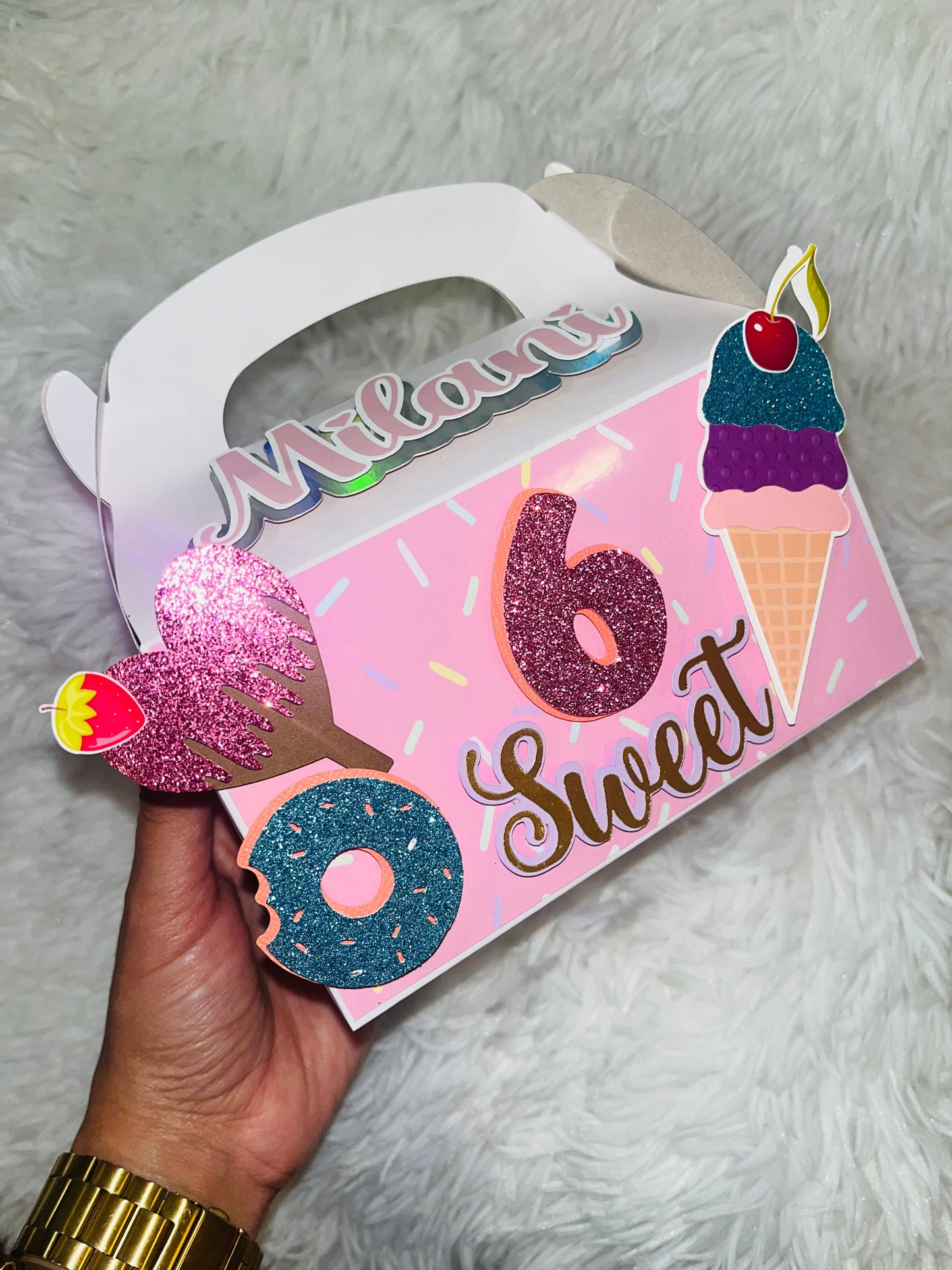 Sweet Ice Cream Party Favor Boxes (12) Party Supplies Personalize It By Belle 3D