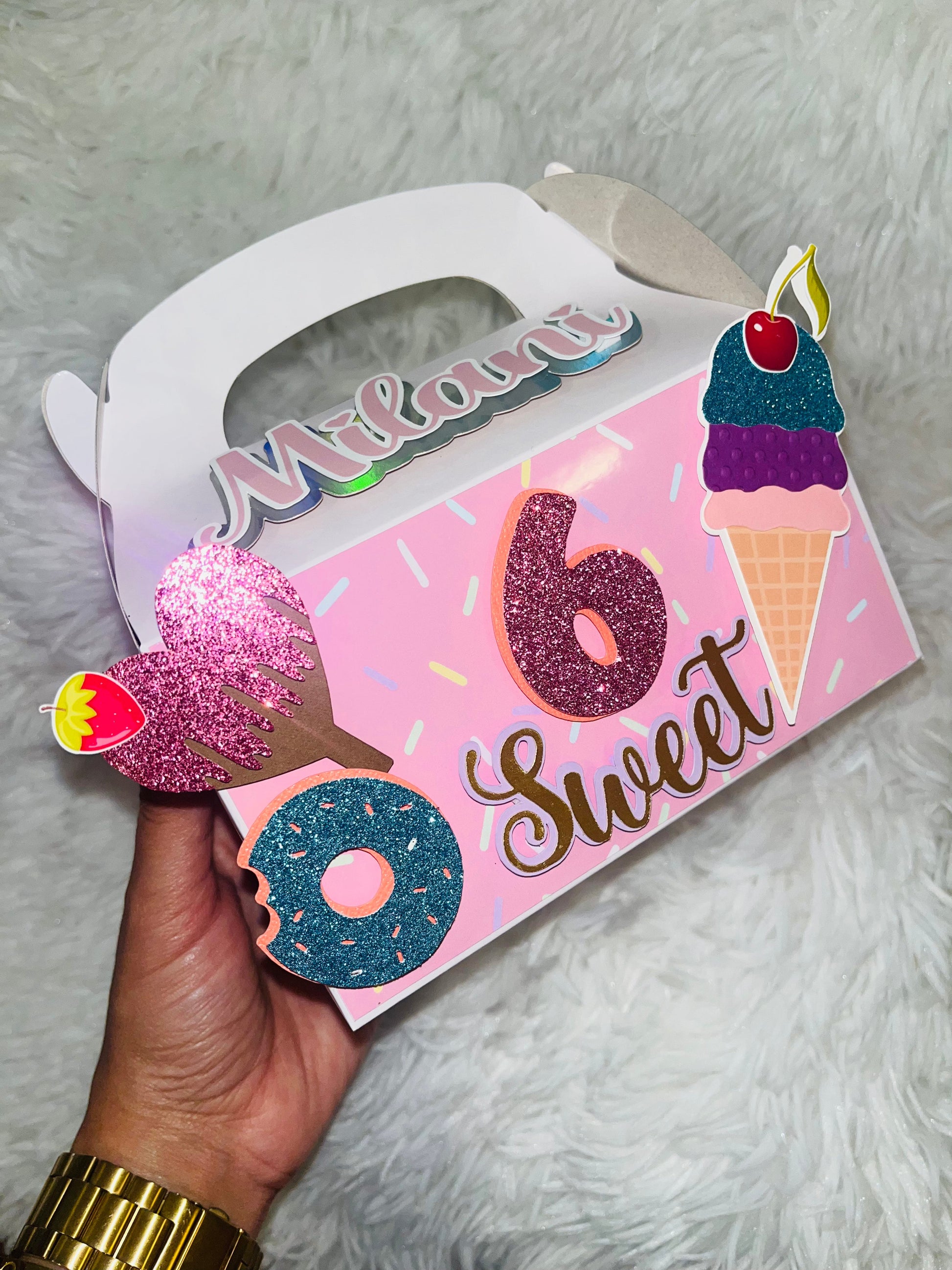 Sweet Ice Cream Party Favor Boxes (12) Party Supplies Personalize It By Belle 3D