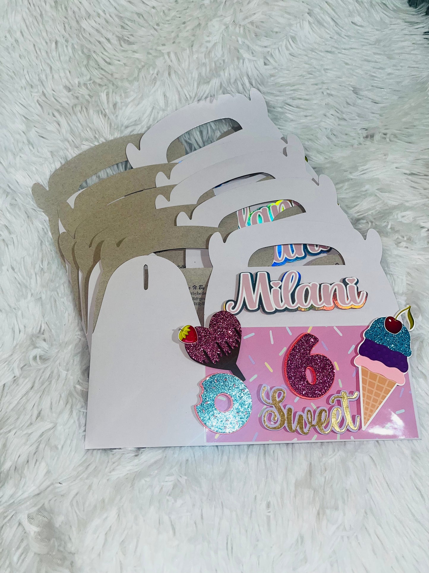 Sweet Ice Cream Party Favor Boxes (12) Party Supplies Personalize It By Belle