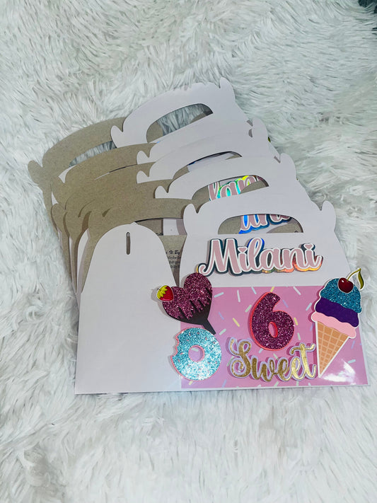 Sweet Ice Cream Party Favor Boxes (12) Party Supplies Personalize It By Belle