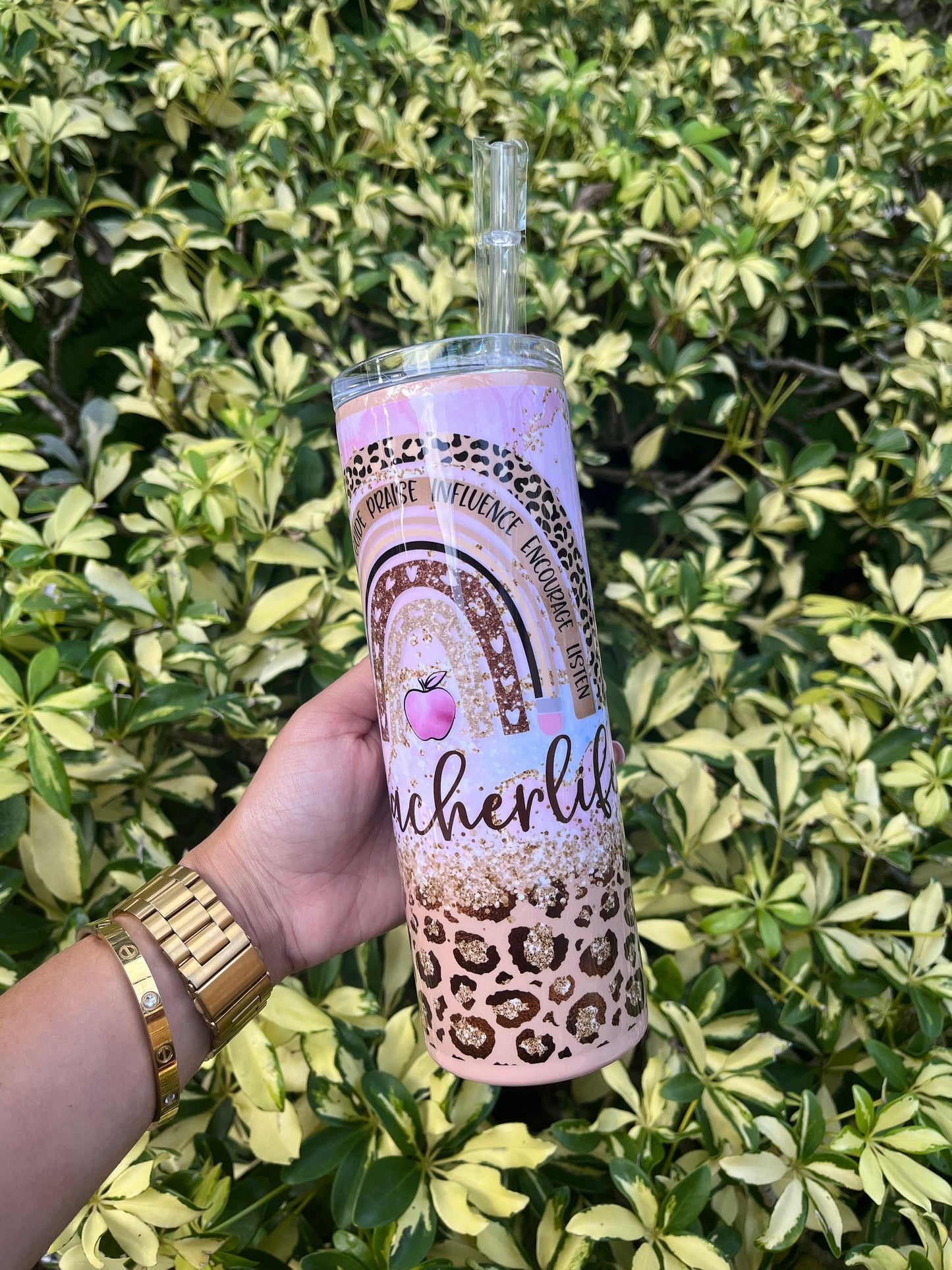 Teacher Boho Tumbler Stainless Steel Tumbler Personalize It By Belle, LLC