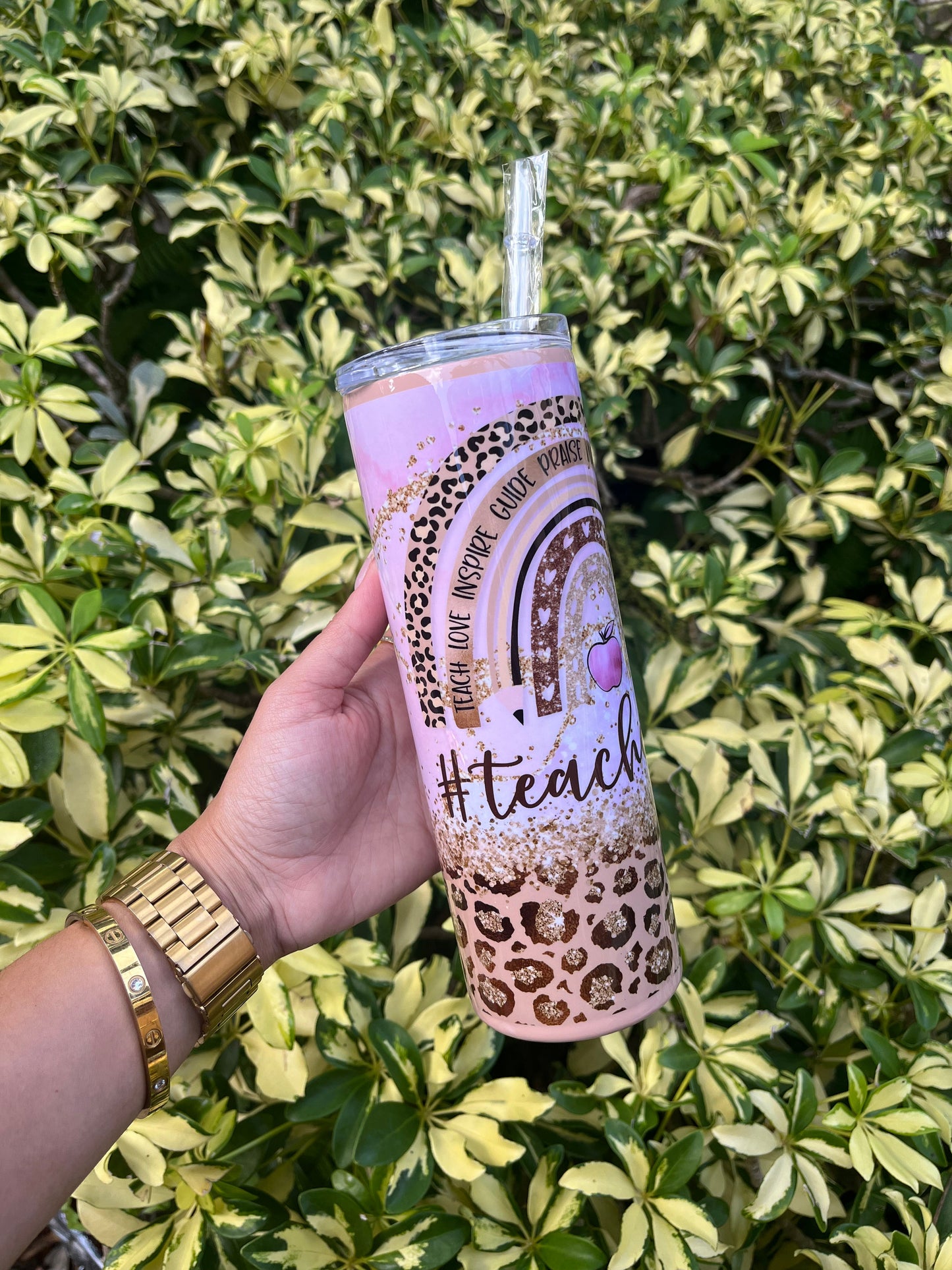 Teacher Boho Tumbler Stainless Steel Tumbler Personalize It By Belle, LLC