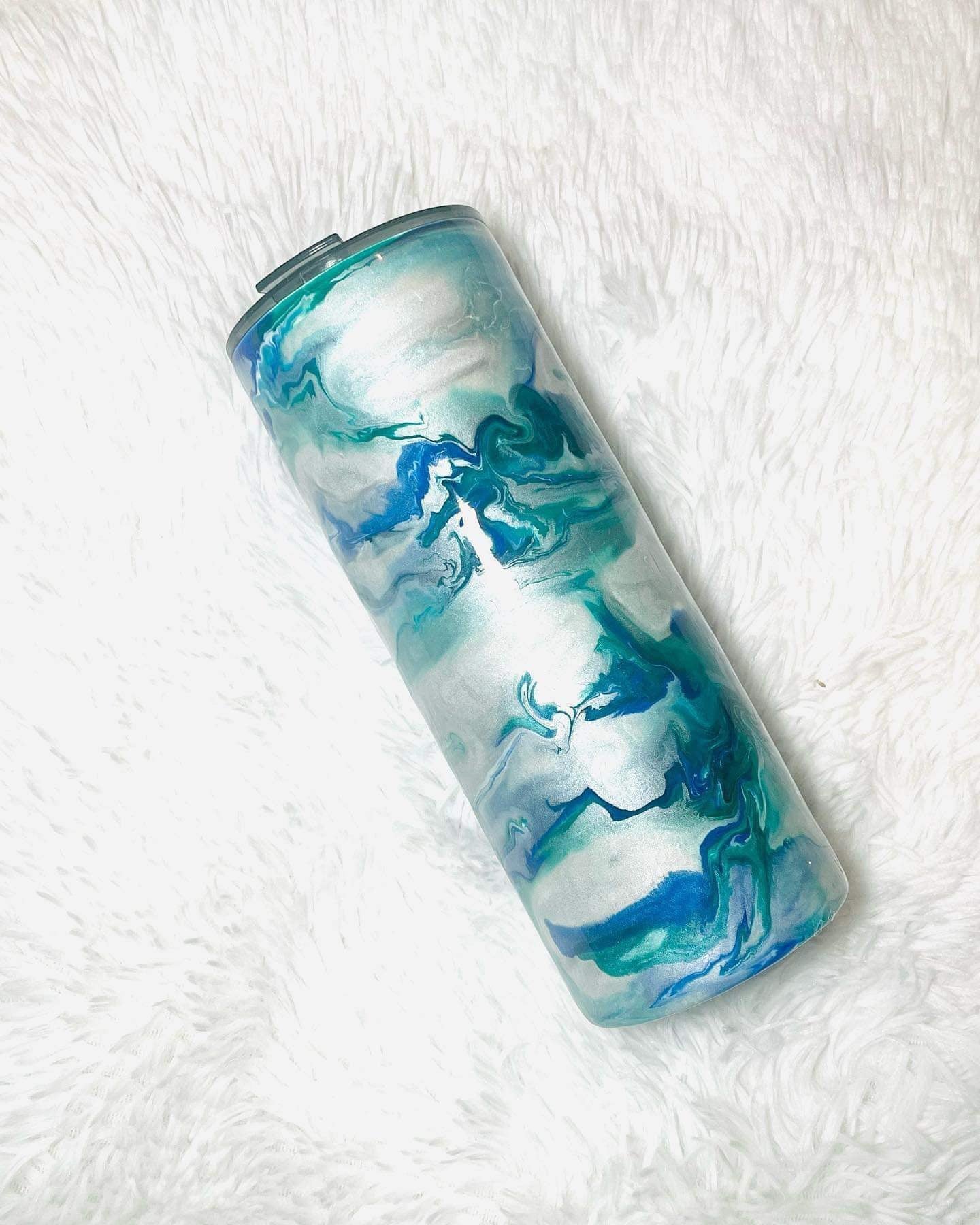 Water Swirl Marble Tumbler Stainless Steel Tumbler Personalize It By Belle