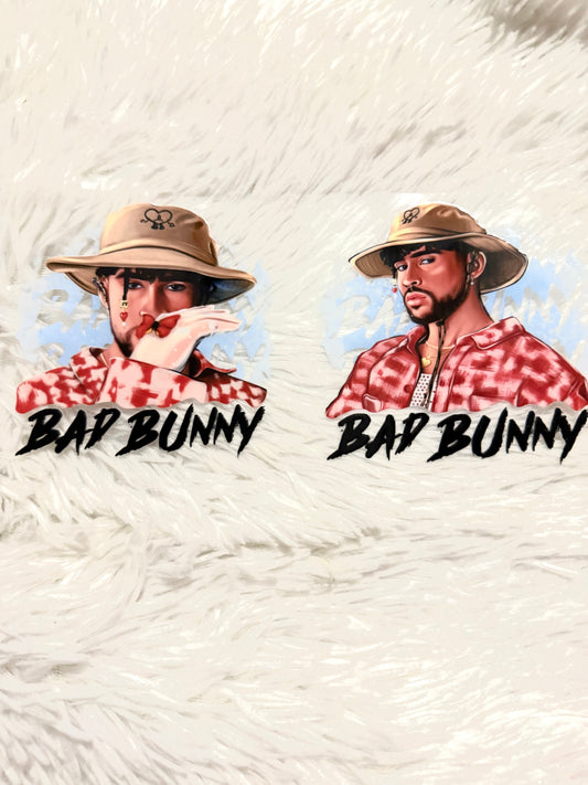 W163. Bad Bunny Cap Tumbler Wrap