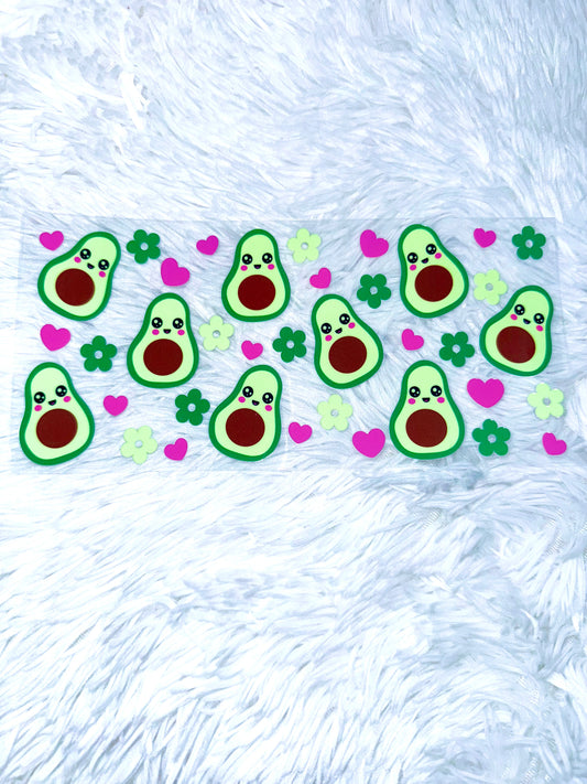 B206. Heart Avocado Tumbler Wrap