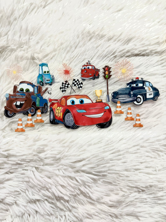 W102. Cars and Friends Tumbler Wrap