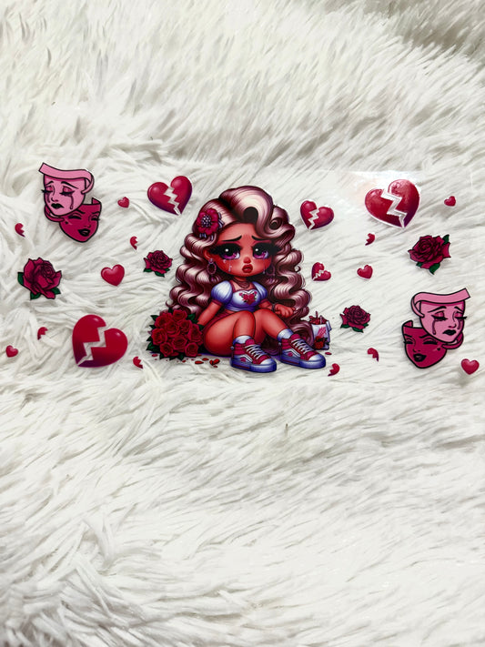 W120. Laugh Now Cry Later Mask Tumbler Wrap