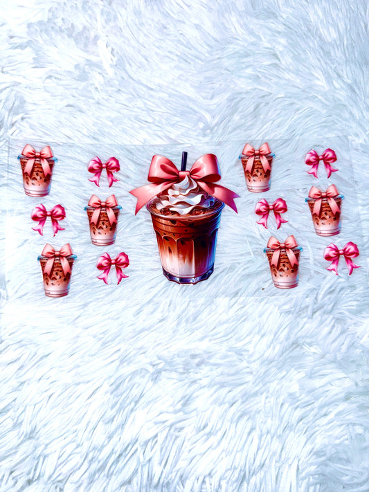 B217. Bow Iced Coffee Tumbler Wrap