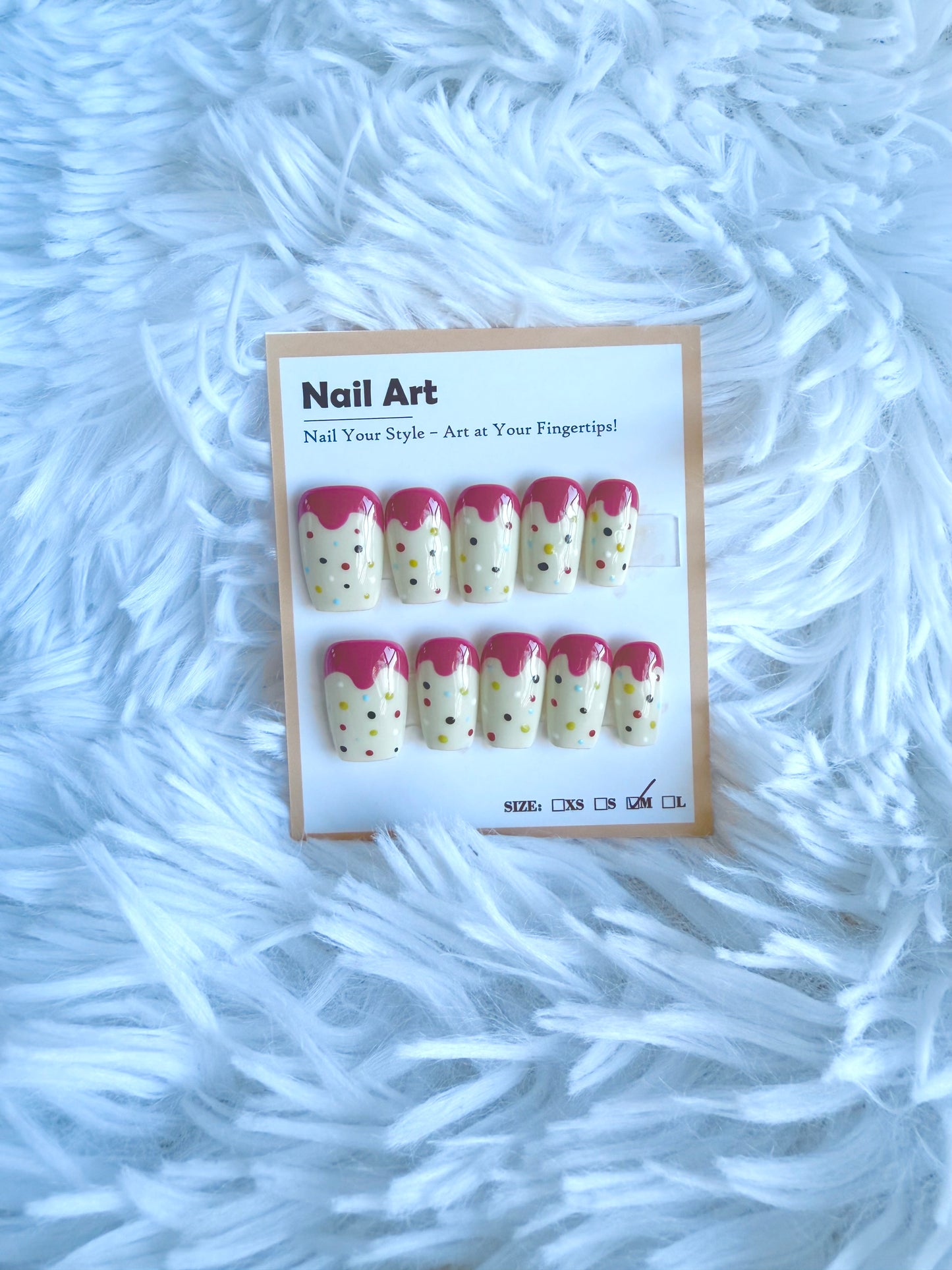 Ice Cream Style (Medium) Acrylic Style Press On Nails
