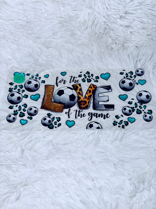 B143. Green Leopard Soccer LOVE