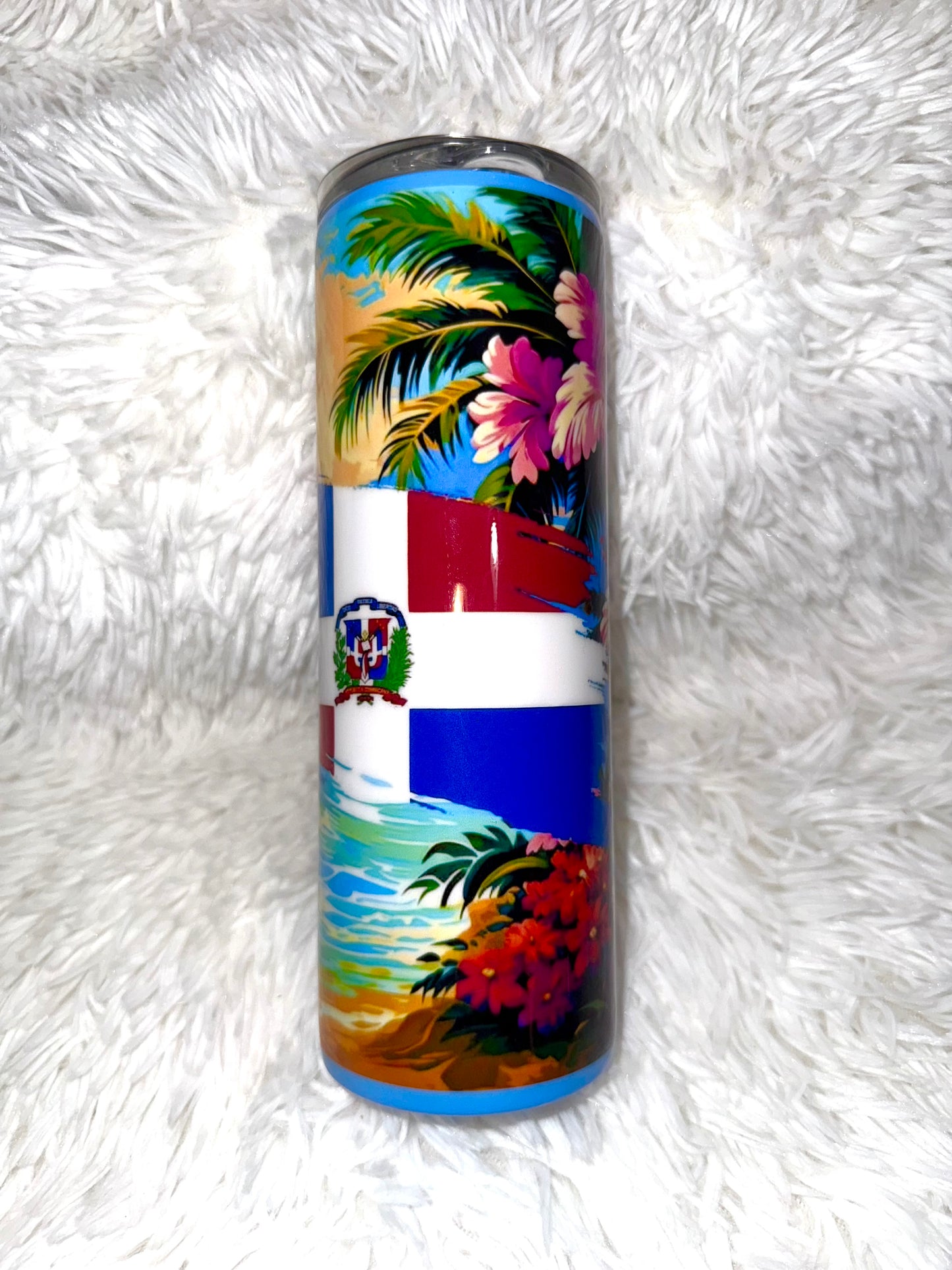 Dominican Flag Stainless Steal Tumbler