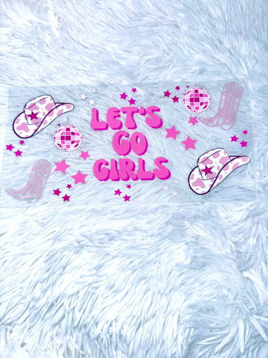 B201. Pink Disco Cowgirl Tumbler Wrap