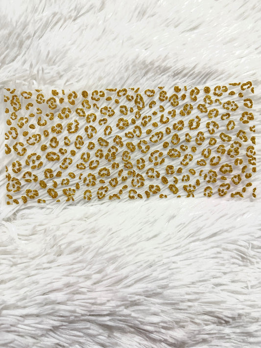 W100. Gold Leopard Print Tumbler Wrap