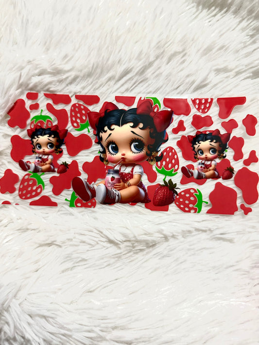 W125. Strawberry Betty Boop Tumbler Wrap