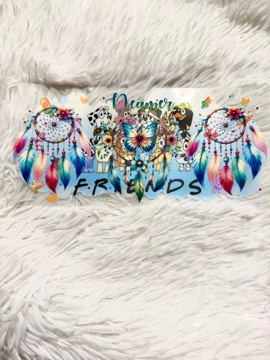 W116. Dreamcatcher Pink Blues Tumbler Wrap