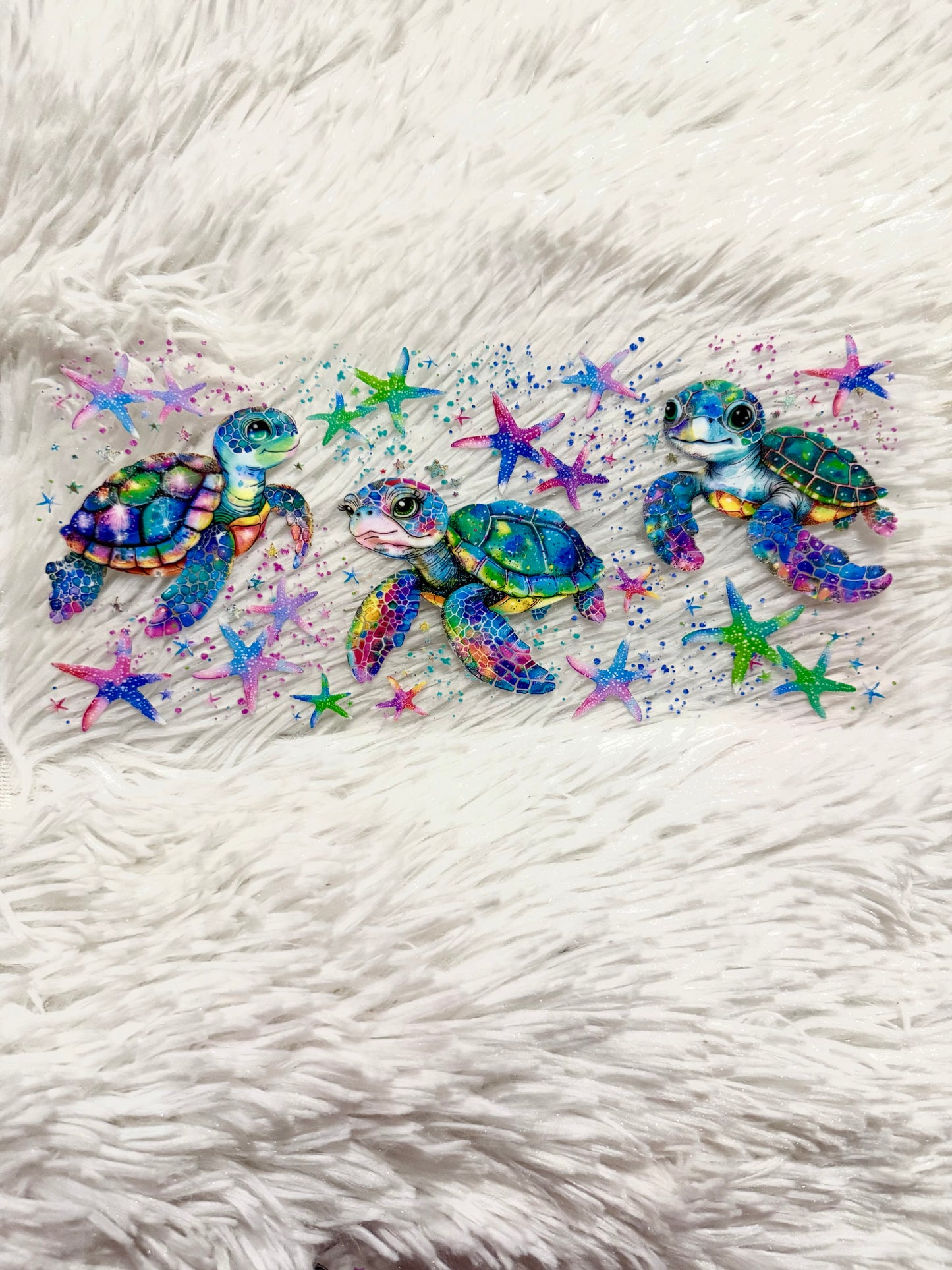 W94. Vibrant Colorful Turtles Tumbler Wrap