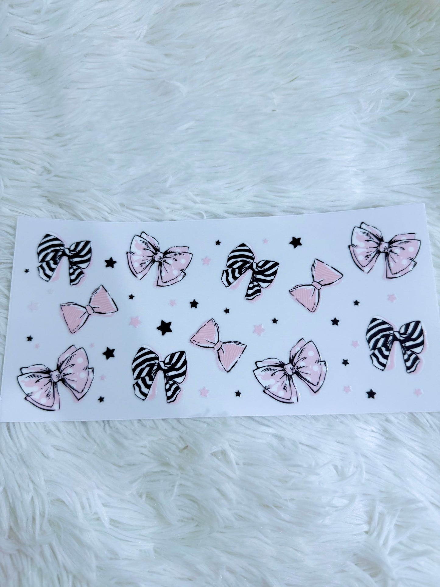 B47. Black Stripe & Pink Bow