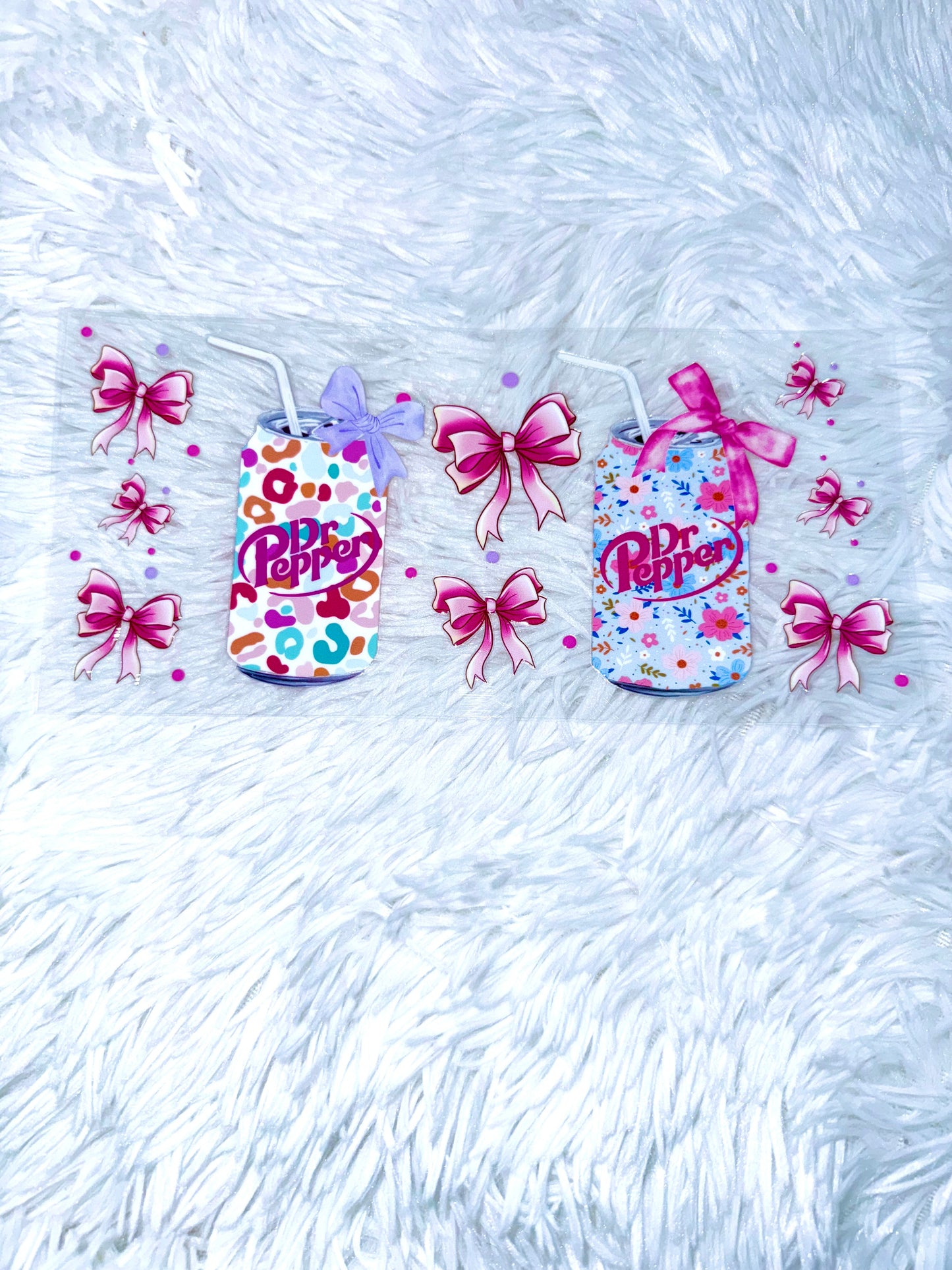 B210. Dr. Pepper Cans Sip Bow Tumbler Wrap