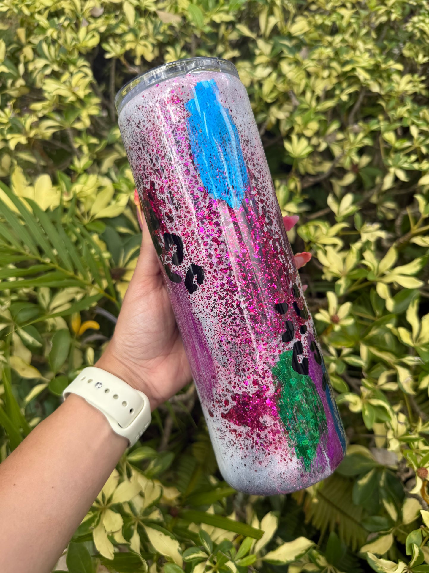 Fur Dog Leopard Lisa Frank Mama 30oz Stainless Steel Tumbler