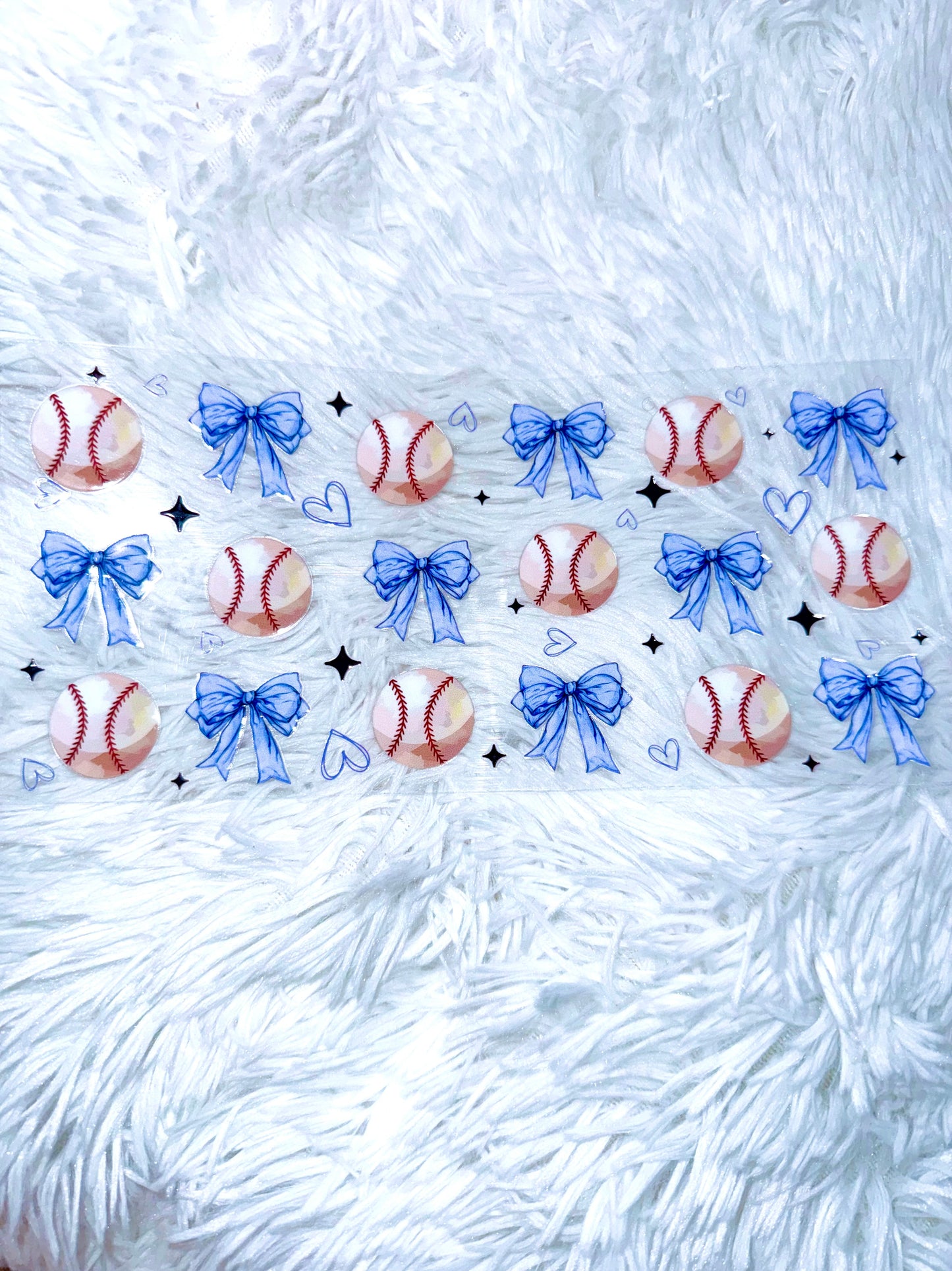 B222. Bow Baseball Tumbler Wrap