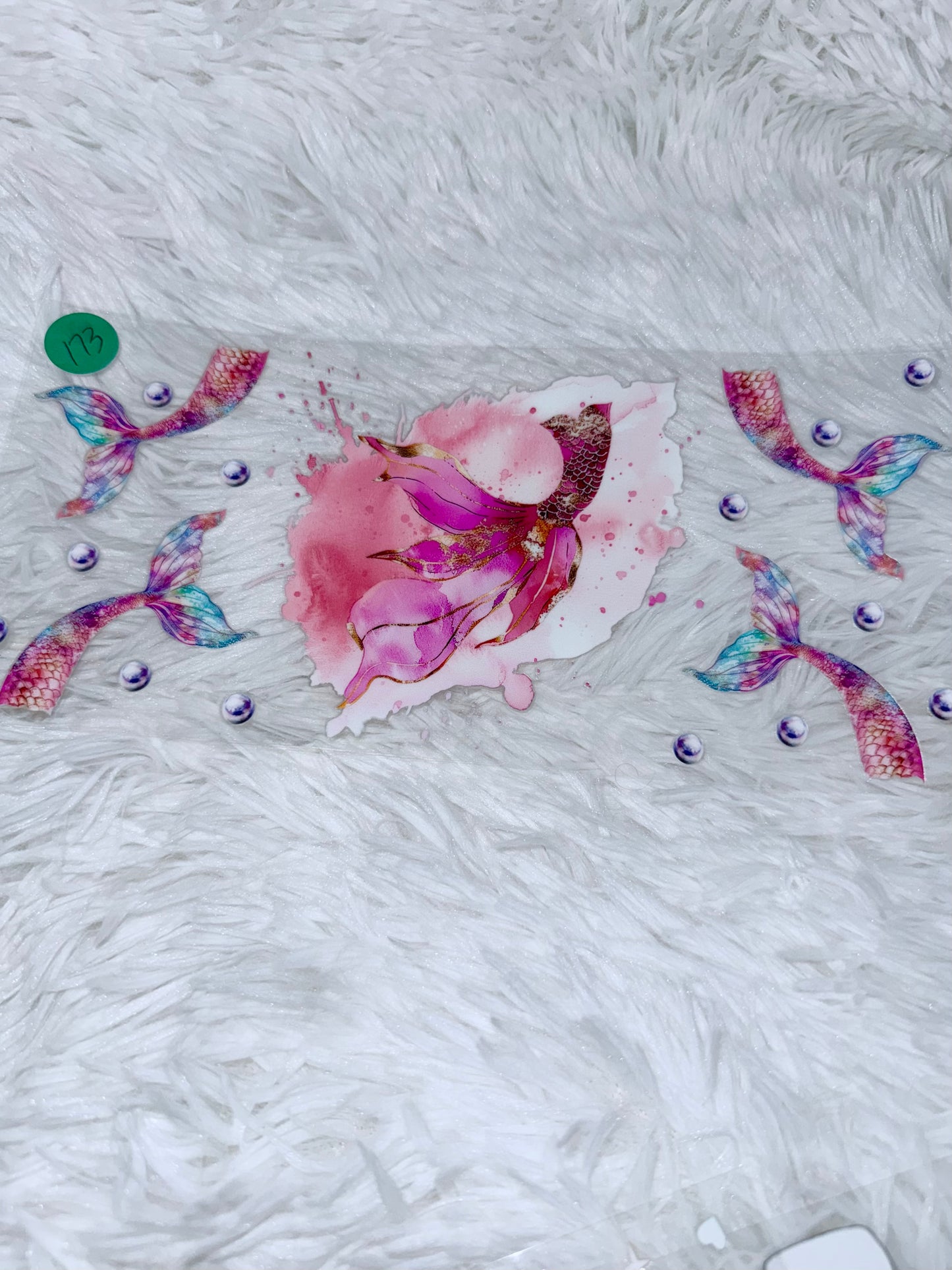 B173. Mermaid Colorful Gold Fins