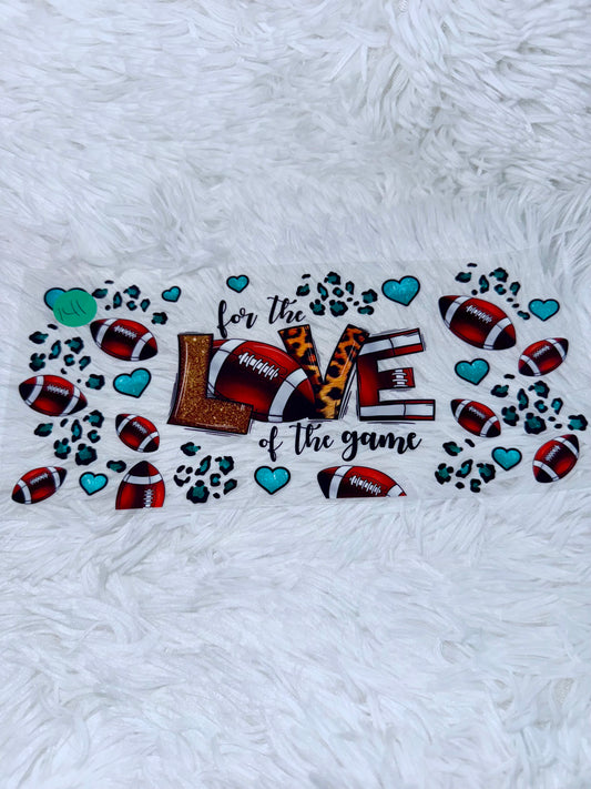 B141. Green Leopard LOVE Football