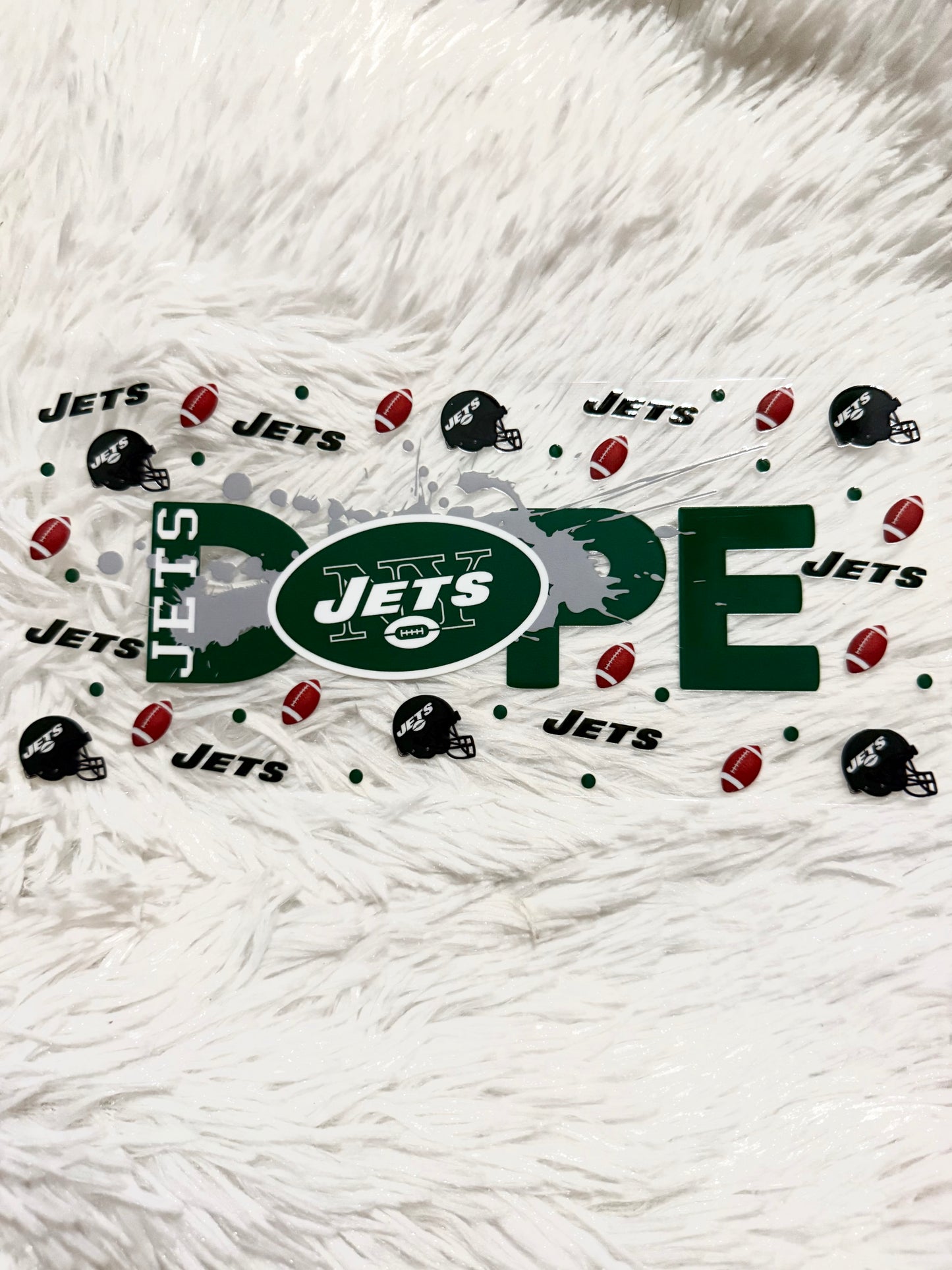 W174. Jets Football NFL Tumbler Wrap
