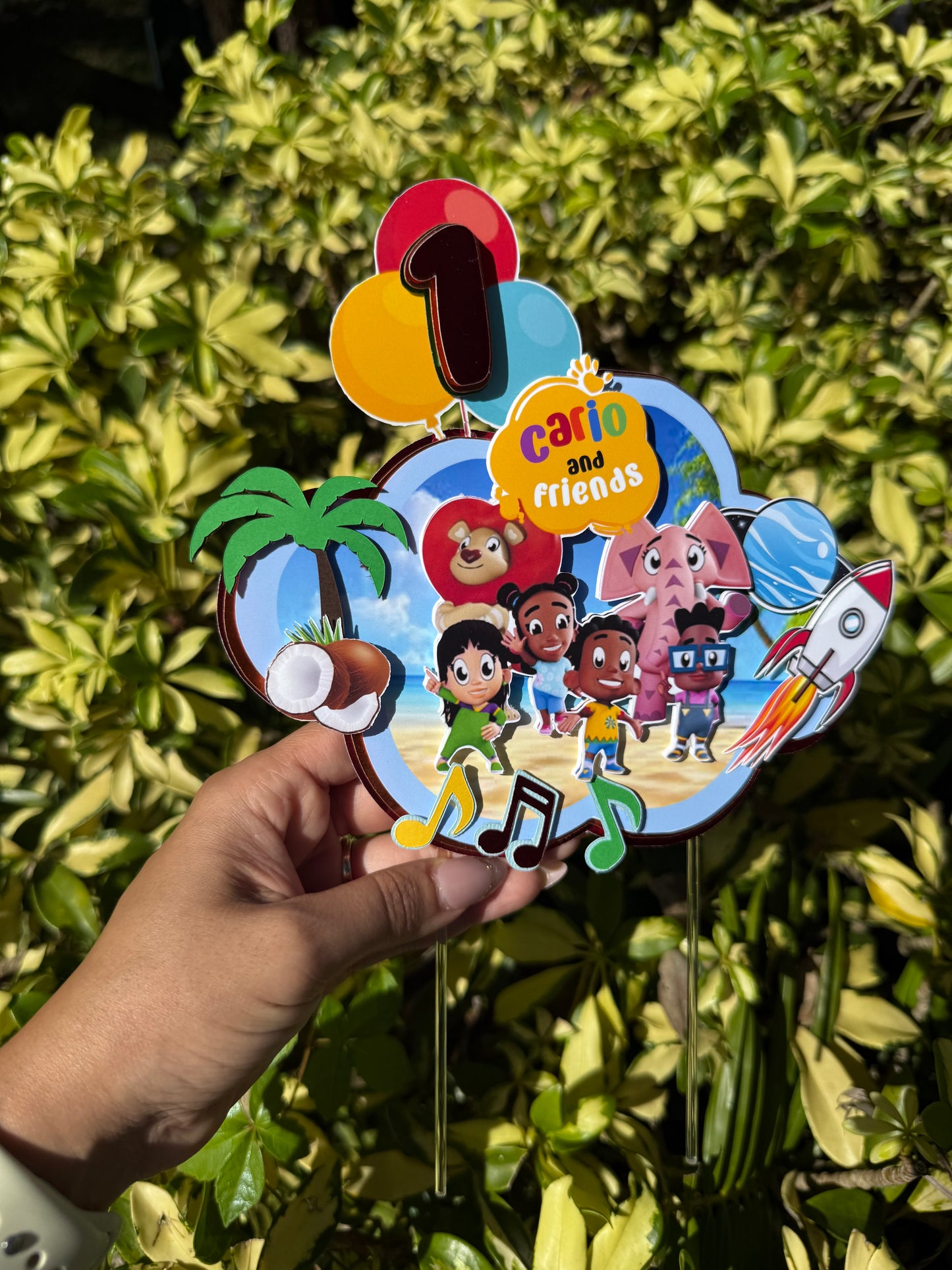 *Custom Kunda and Friends Inspired Personalized 3D Cake Topper Party Decorations